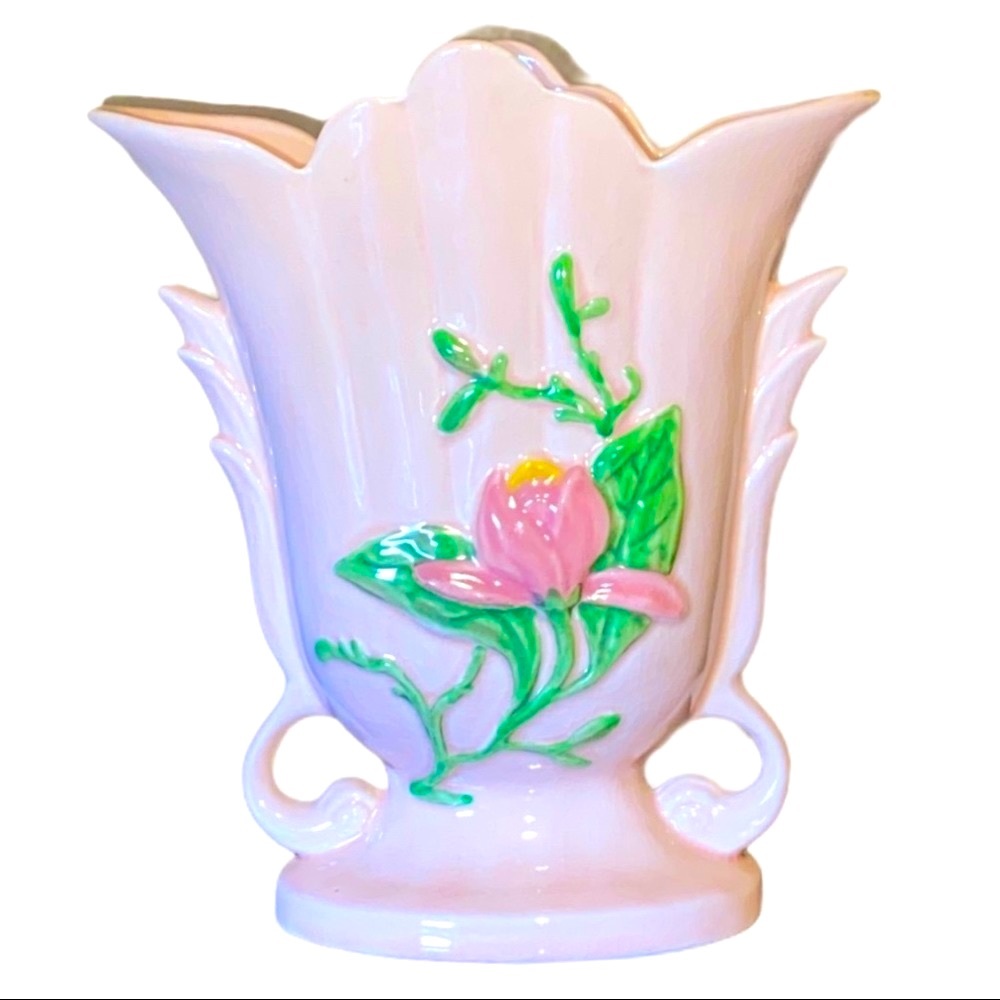 VTG Hull Pottery Magnolia Wildflower Deco Vase
